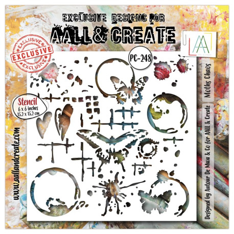 AALL & Create Stencil 248 Moths Chaos