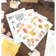 Florileges 4 Fogli Stickers FARANDOLE