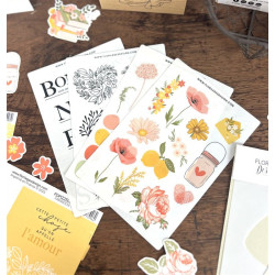 Florileges 4 Fogli Stickers FARANDOLE