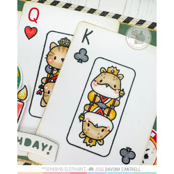 Mama Elephant PLAYING CARDS Clear Stamp