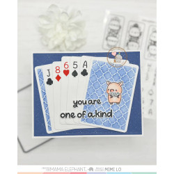 Mama Elephant PLAYING CARDS Clear Stamp