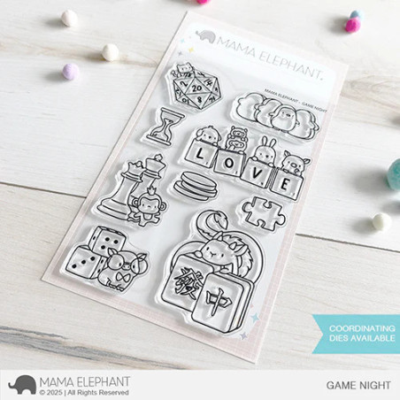 Mama Elephant GAME NIGHT Clear Stamp