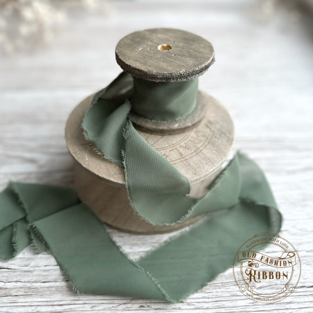 Old Fashion Ribbon Silk Chiffon VINTAGE SAGE