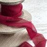 Old Fashion Ribbon Silk Chiffon BURGUNG