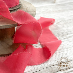 Old Fashion Ribbon Silk Chiffon LIGHT CORAL