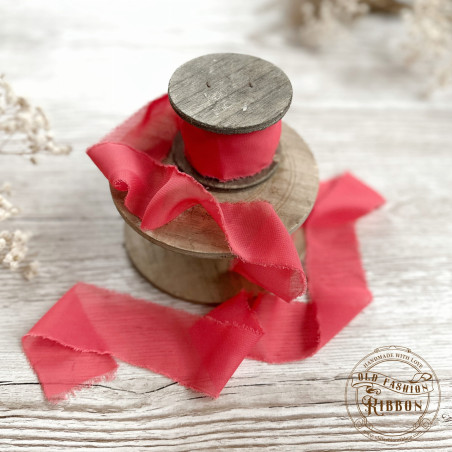 Old Fashion Ribbon Silk Chiffon LIGHT CORAL