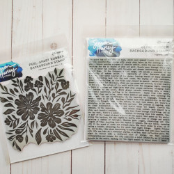 Simon Hurley Create Background Stamp Typewriter 15x15cm
