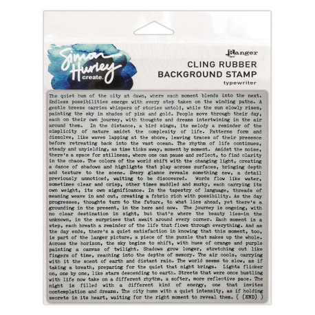 Simon Hurley Create Background Stamp Typewriter 15x15cm