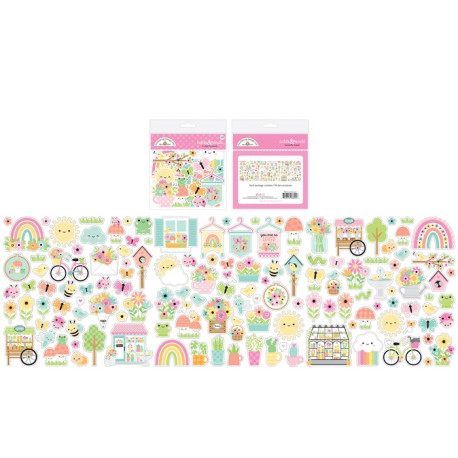 Doodlebug Design Butterfly Kisses Odds & Ends 134 pezzi