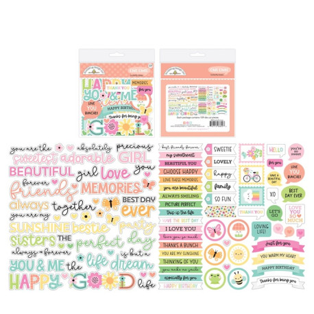 Doodlebug Design Butterfly Kisses Chit Chat 109 pezzi