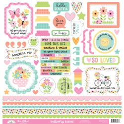Doodlebug Design Butterfly Kisses Paper Pack 30x30cm