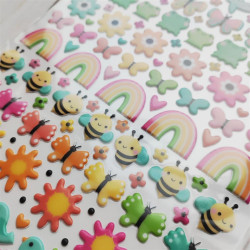 Doodlebug Design Butterfly Kisses Puffy Icons Stickers