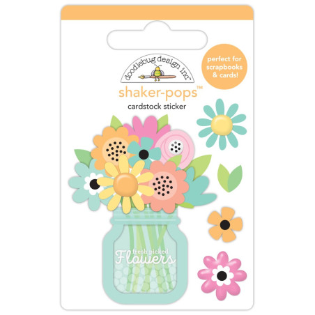 Doodlebug Design Butterfly Kisses Spring Bouquet Shaker-Pops