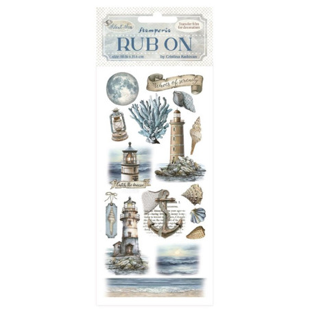 Stamperia Silent Sea Rub-On Lighthouse