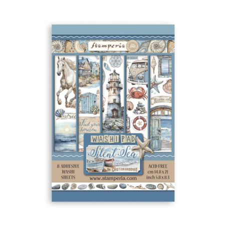 Stamperia Silent Sea A5 Washi Pad 8pz