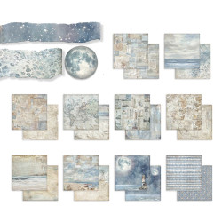 Stamperia Silent Sea MAXI Backgrounds Paper Pack 30x30cm