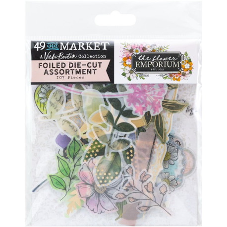 49 and Market The Flower Emporium Foiled Die-Cut 107pz
