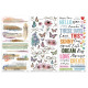 49 and Market The Flower Emporium Rub-On Transfer Set 3 fogli