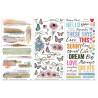 49 and Market The Flower Emporium Rub-On Transfer Set 3 fogli
