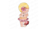 Stamping Bella Summer Beach Bundle Girl in a Pinch Cling Stamp
