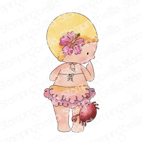 Stamping Bella Summer Beach Bundle Girl in a Pinch Cling Stamp