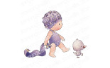 Stamping Bella Beach Bundle Girl with a Seagull Cling Stamp