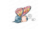 Stamping Bella Sleeping Butterfly Baby Cling Stamp