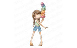 Stamping Bella Tiny Townie Ally loves Ice Cream Cling Stamp