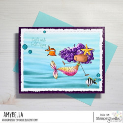 Stamping Bella Whimsabella Mermaid Starfish Sparkle Cling Stamp