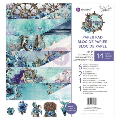 Prima Marketing A Mermaid's Tale Paper Pad 30x30cm