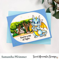 Sweet November Stamps April Diamond Dragon Clear Stamp Set