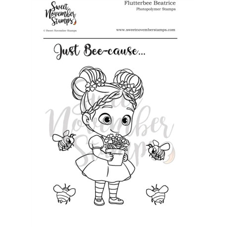 Sweet November Stamps Flutterbee Beatrice Clear Stamp Set