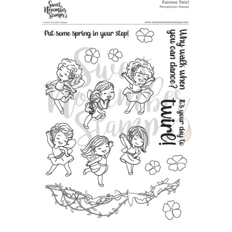 Sweet November Stamps Fairwee Twirl Clear Stamp Set