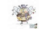 Stamping Bella BUZZY BEE TAP DANCING Rubber Stamp