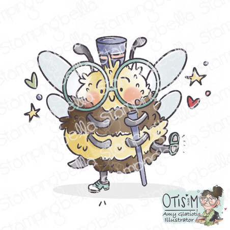 Stamping Bella BUZZY BEE TAP DANCING Rubber Stamp