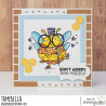 Stamping Bella BUZZY BEE TAP DANCING Rubber Stamp