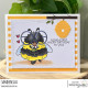 Stamping Bella BUZZY BEE HOLDING A FLOWER Rubber Stamp