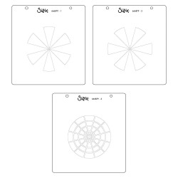 Sizzix Layered Stencils 3pz - Color Wheel by Eileen Hull 666879