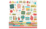 Simple Stories Book Fair Cardstock Stickers 30x30cm