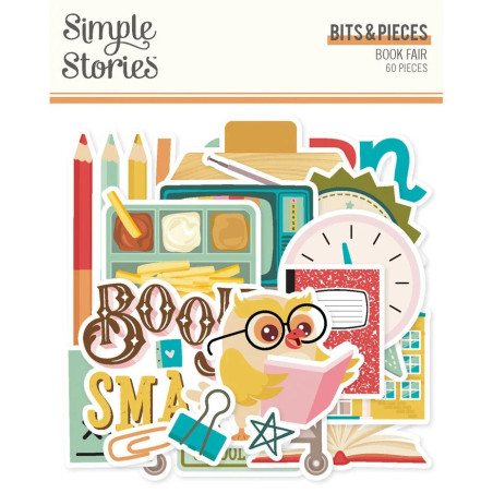 Simple Stories Book Fair Bits & Pieces 60pz
