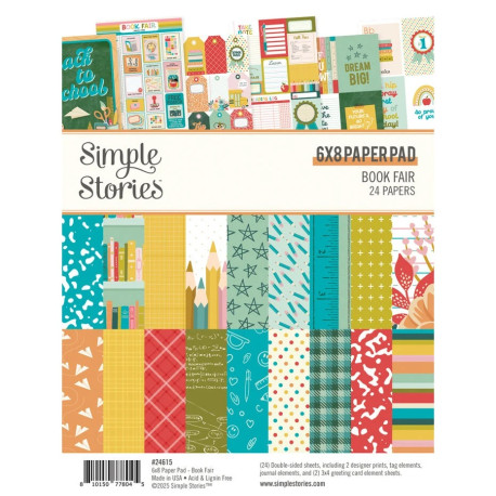 Simple Stories Book Fair Paper Pad 15x20cm