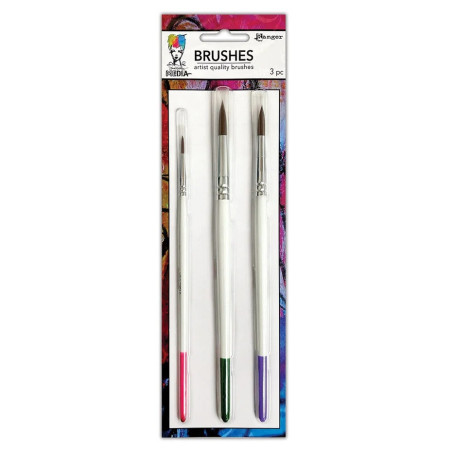 Ranger Dina Wakley Media Soft Bristle Brush Set 3pz (2, 8, 12)