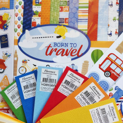 Echo Park Born To Travel Element Sticker 30x30cm