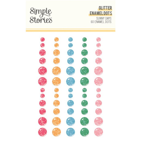 Simple Stories Sunny Days Glitter Enamel Dots