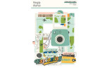 Simple Stories Happy Travels Chipboard Frames 6pz