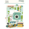 Simple Stories Happy Travels Chipboard Frames 6pz