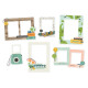 Simple Stories Happy Travels Chipboard Frames 6pz