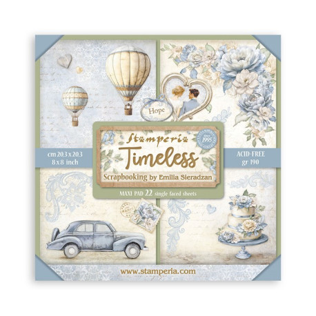 Stamperia Timeless MAXI Paper Pack 20x20cm