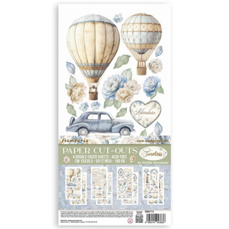 Stamperia Timeless Paper Cut-outs 4fogli