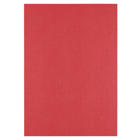 10 fogli Cartoncino Trama Lino A4 POPPY 250 gsm